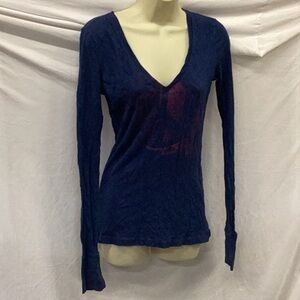 American Eagle Outfitters Navy Blue Long Sleeve Top.